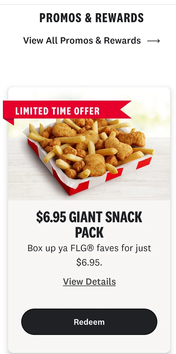 Menu, KFC Atwell