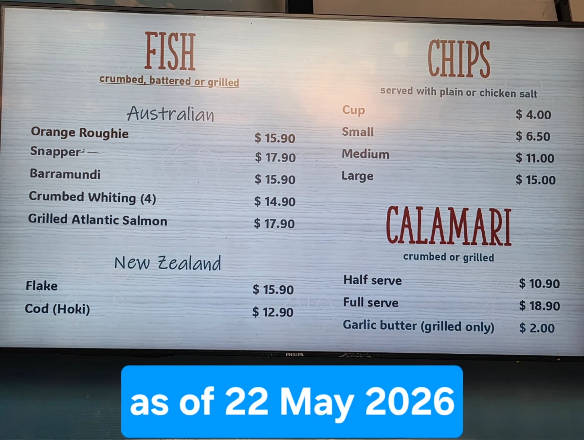 Menu, Fisheries on the Spit