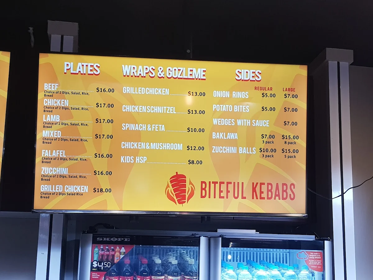 Menu, Biteful Kebabs