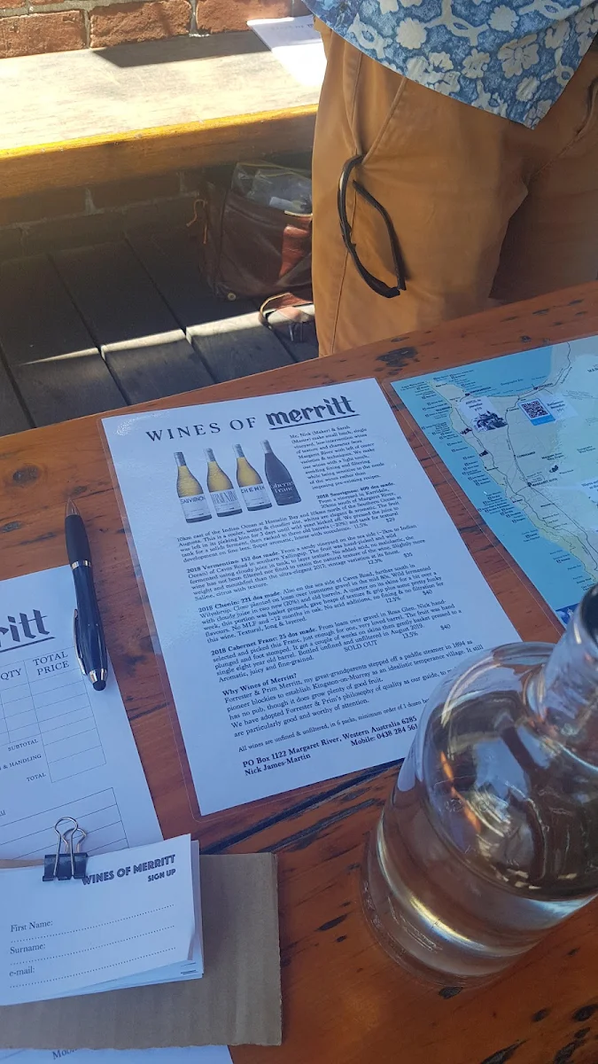 Menu, Mechanics Institute Bar