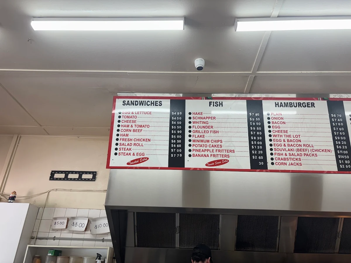 Menu, Gregs Take Away