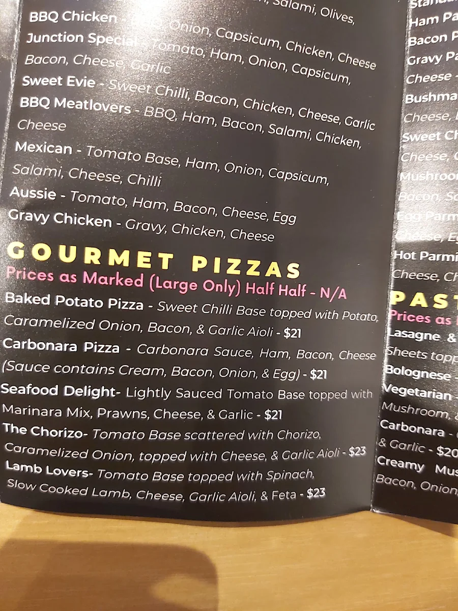 Menu, Gregs Take Away