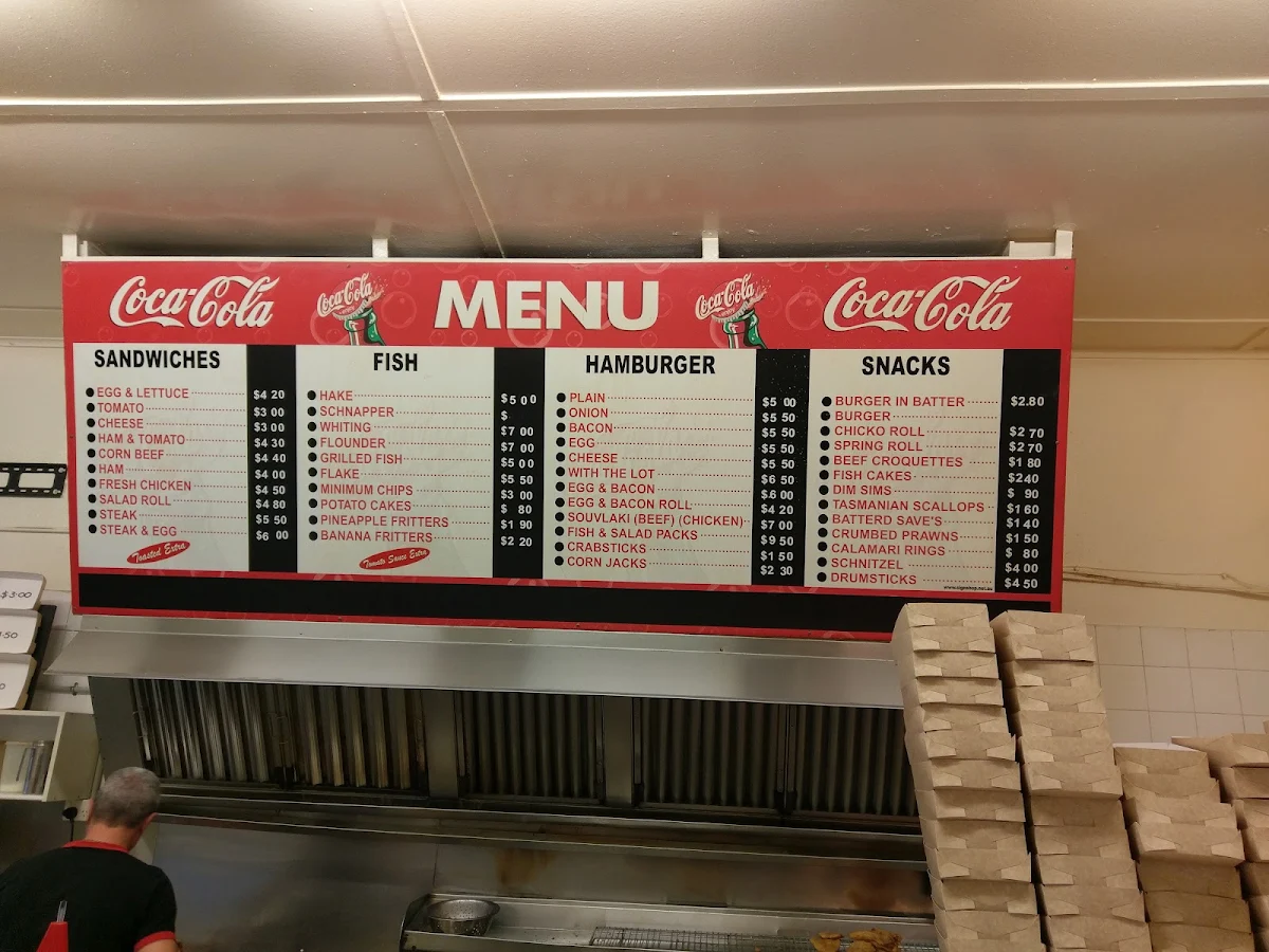 Menu, Gregs Take Away