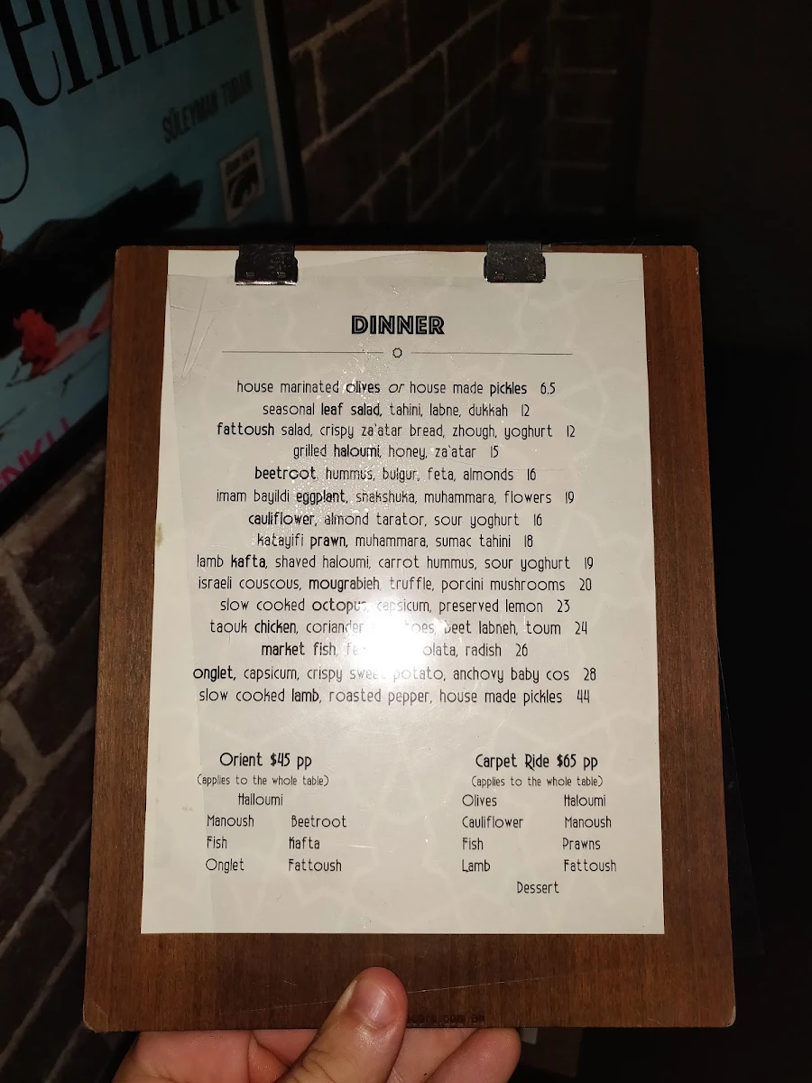 Menu, Sefa Kitchen Bondi