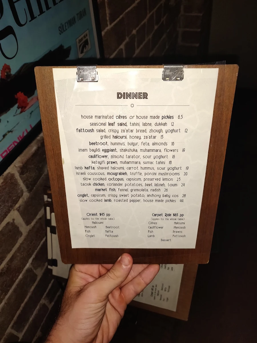Menu, Sefa Kitchen Bondi