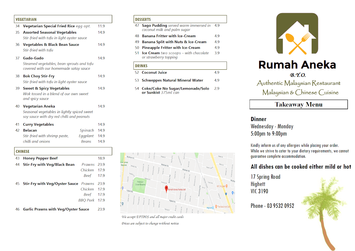 Menu, Rumah Aneka