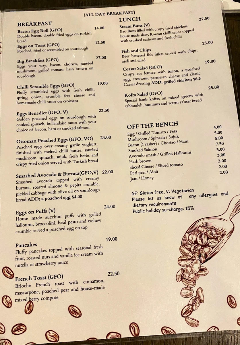 Menu, Thirty 4 Café & Restaurant