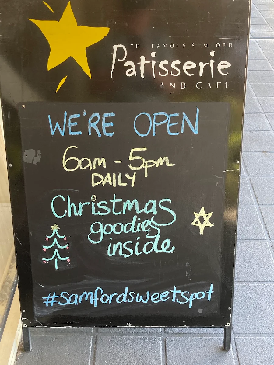 Menu, Samford Patisserie & Cafe