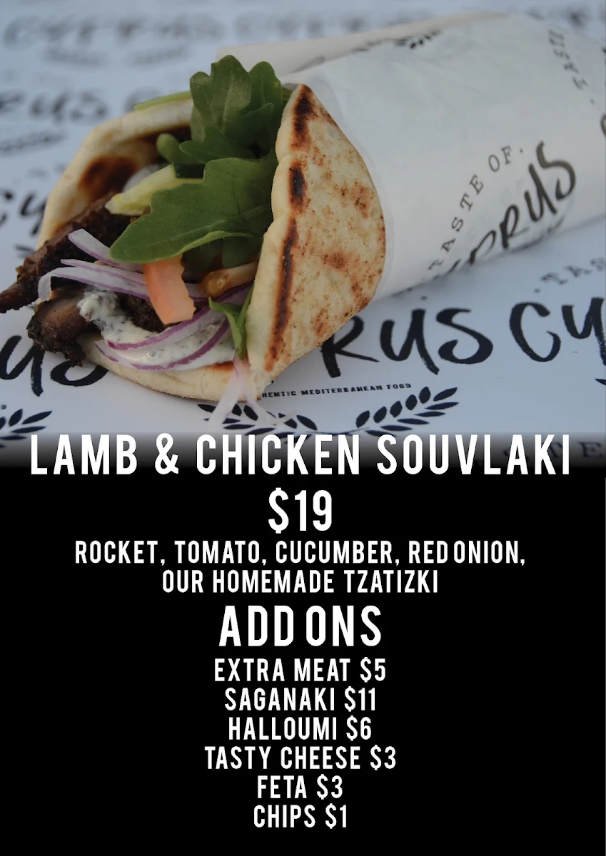 Menu, Taste of Cyprus