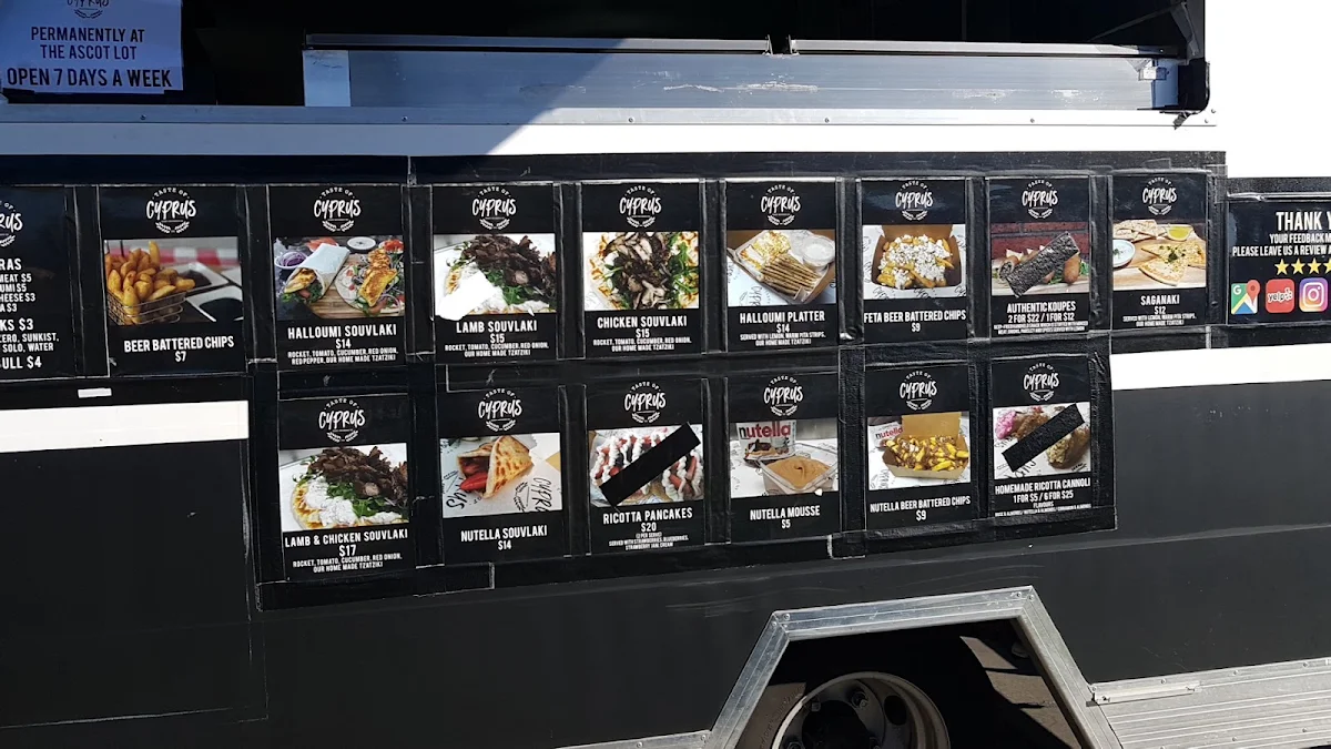 Menu, Taste of Cyprus