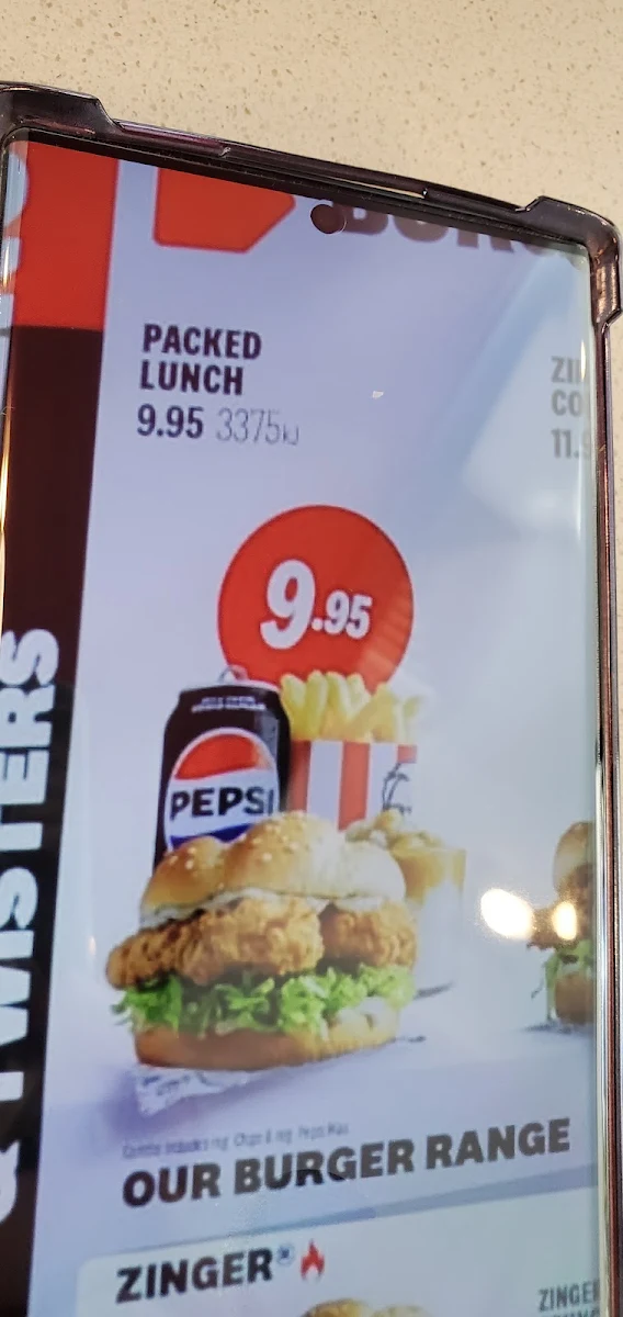 Menu, KFC Woy Woy