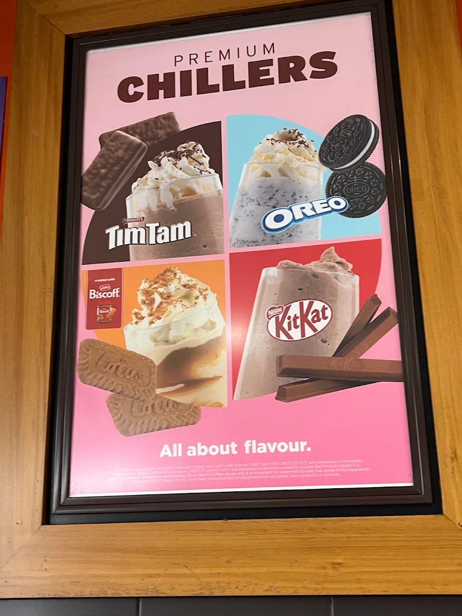 Menu, Gloria Jean's Mortdale