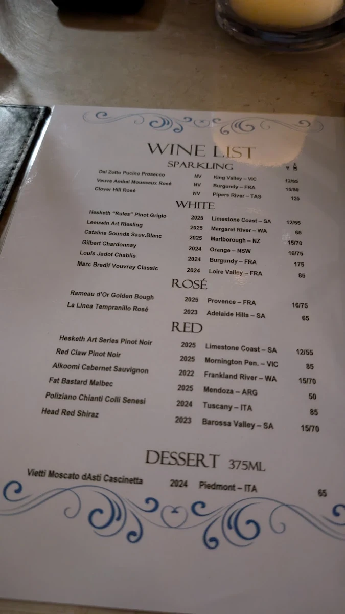 Menu, Bridges MD - Belgian dining