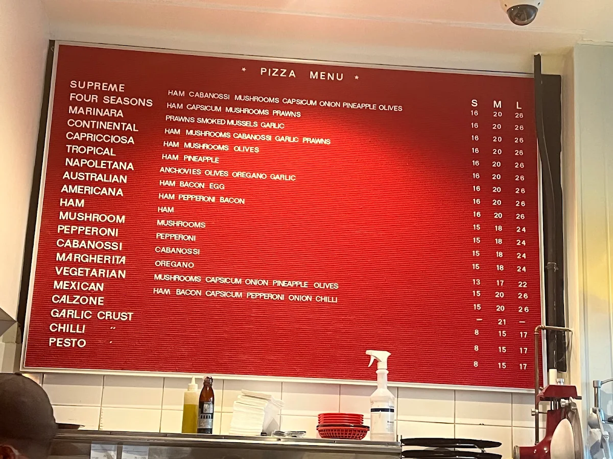 Menu, Mamma Barone