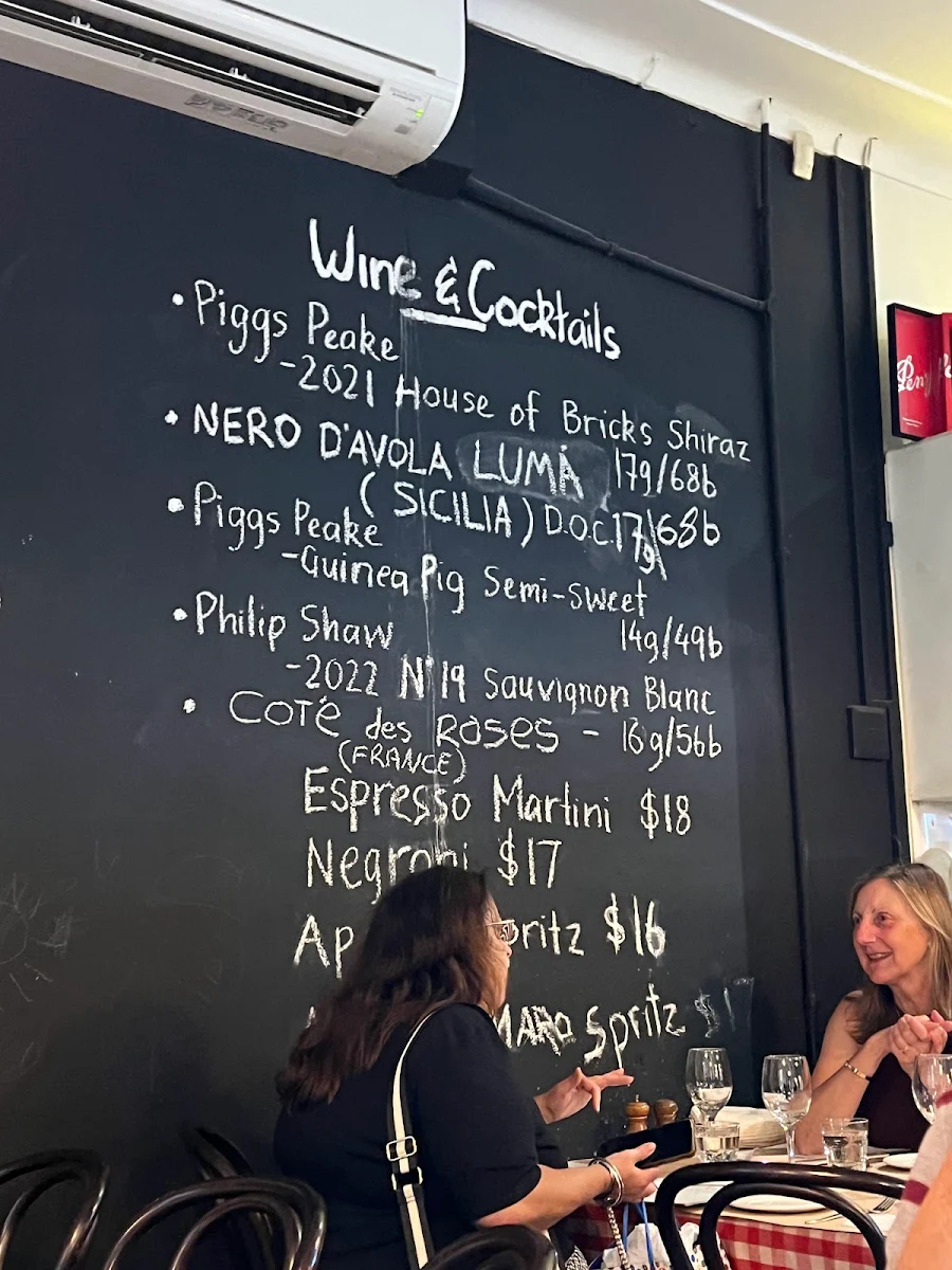Menu, Mamma Barone