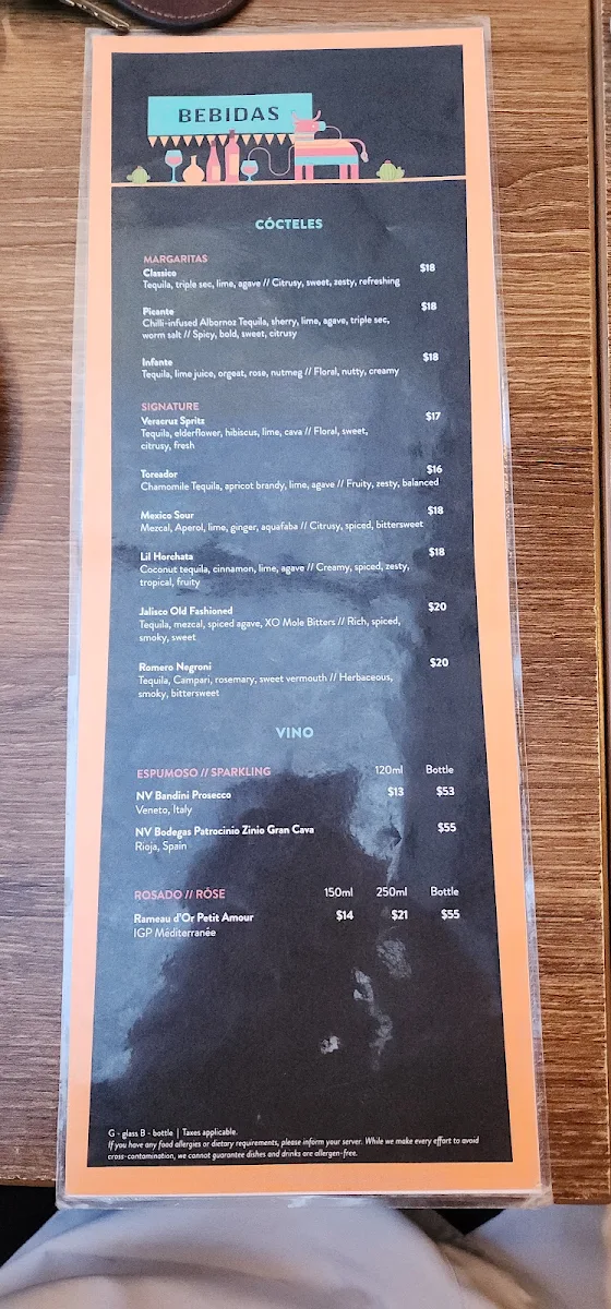 Menu, Little Birria Mascot