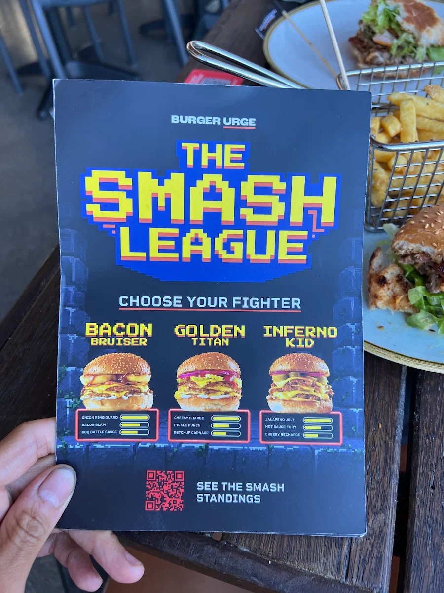 Menu, Burger Urge (Burpengary)
