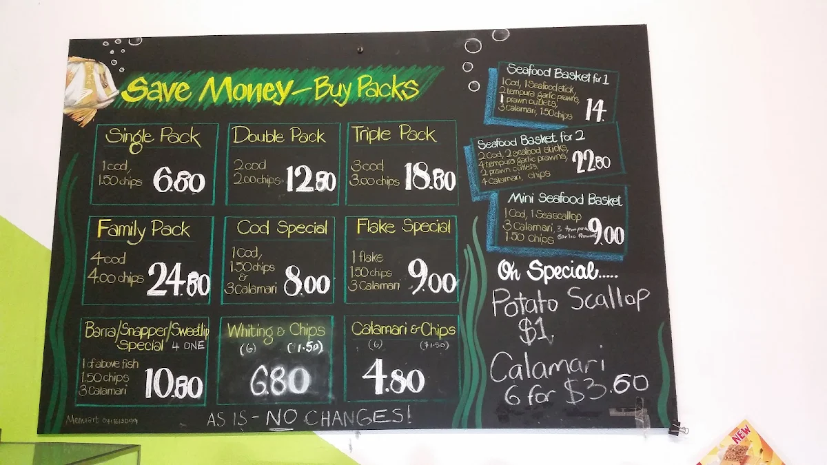 Menu, The Fish Bowl
