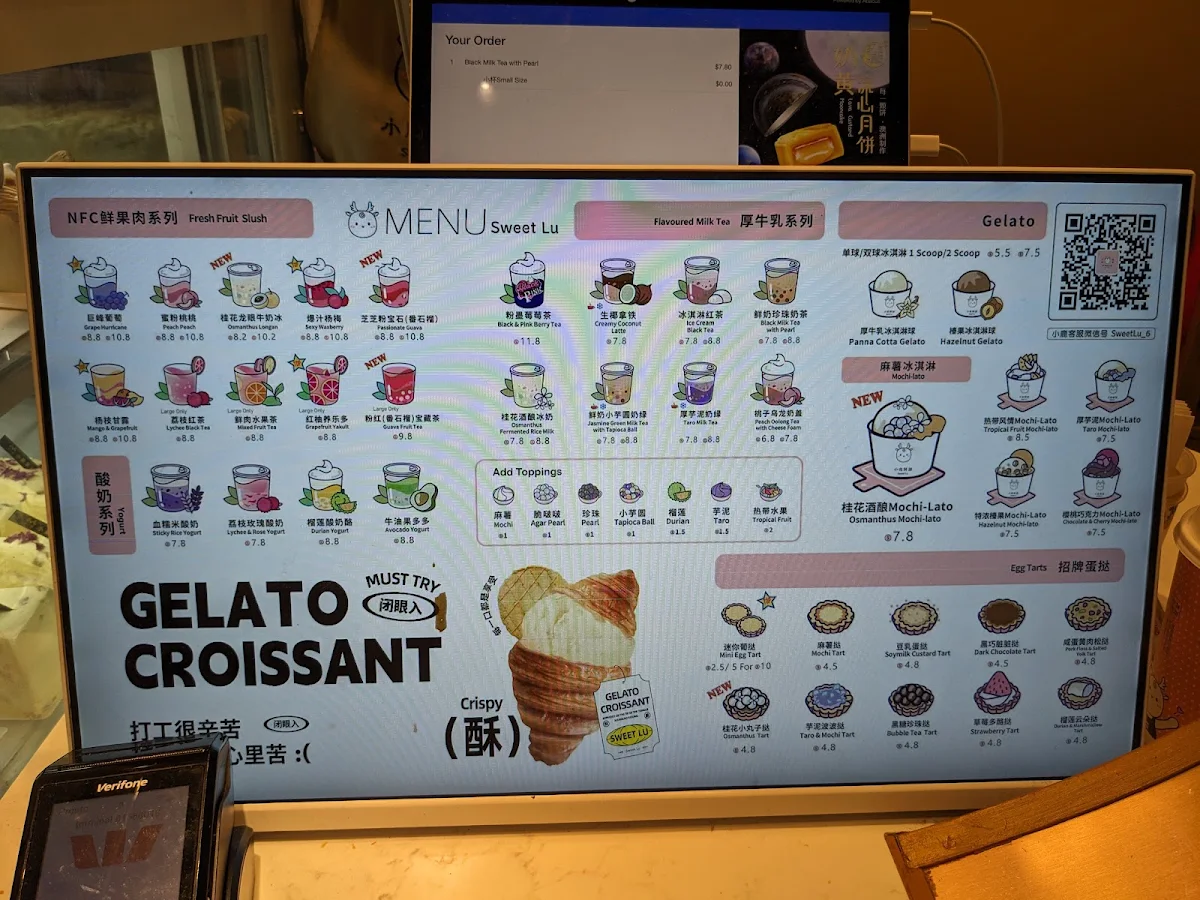 Menu, Sweet Lu Chinatown