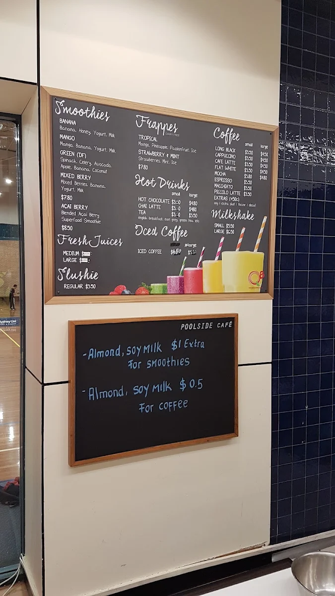 Menu, Poolside Cafe