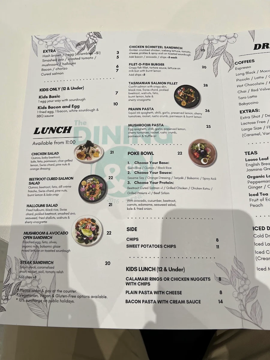 Menu, The Dining and Co Rhodes