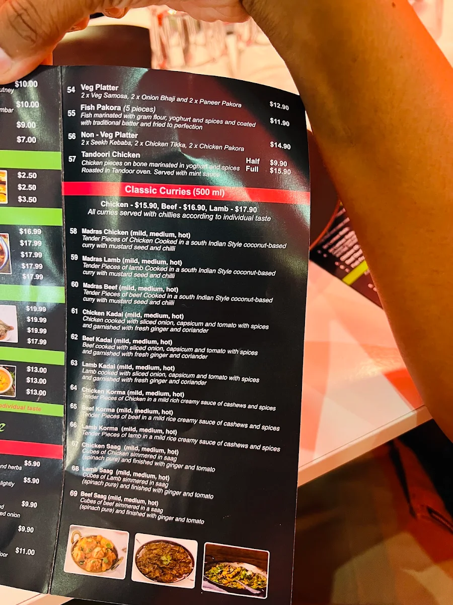 Menu, New Lanka Indian Restaurant