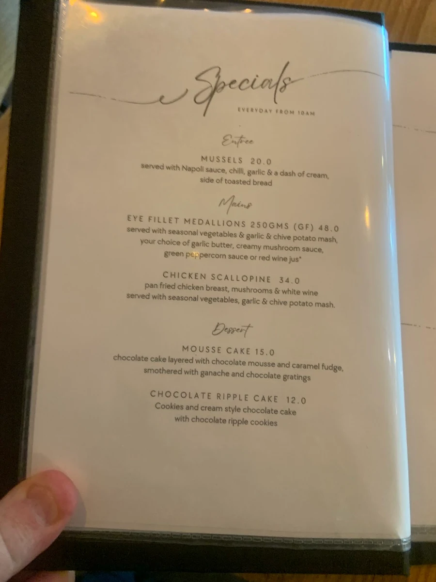 Menu, Beletti Restaurant Cafe Bar ~ Italian Restaurant Dandenong