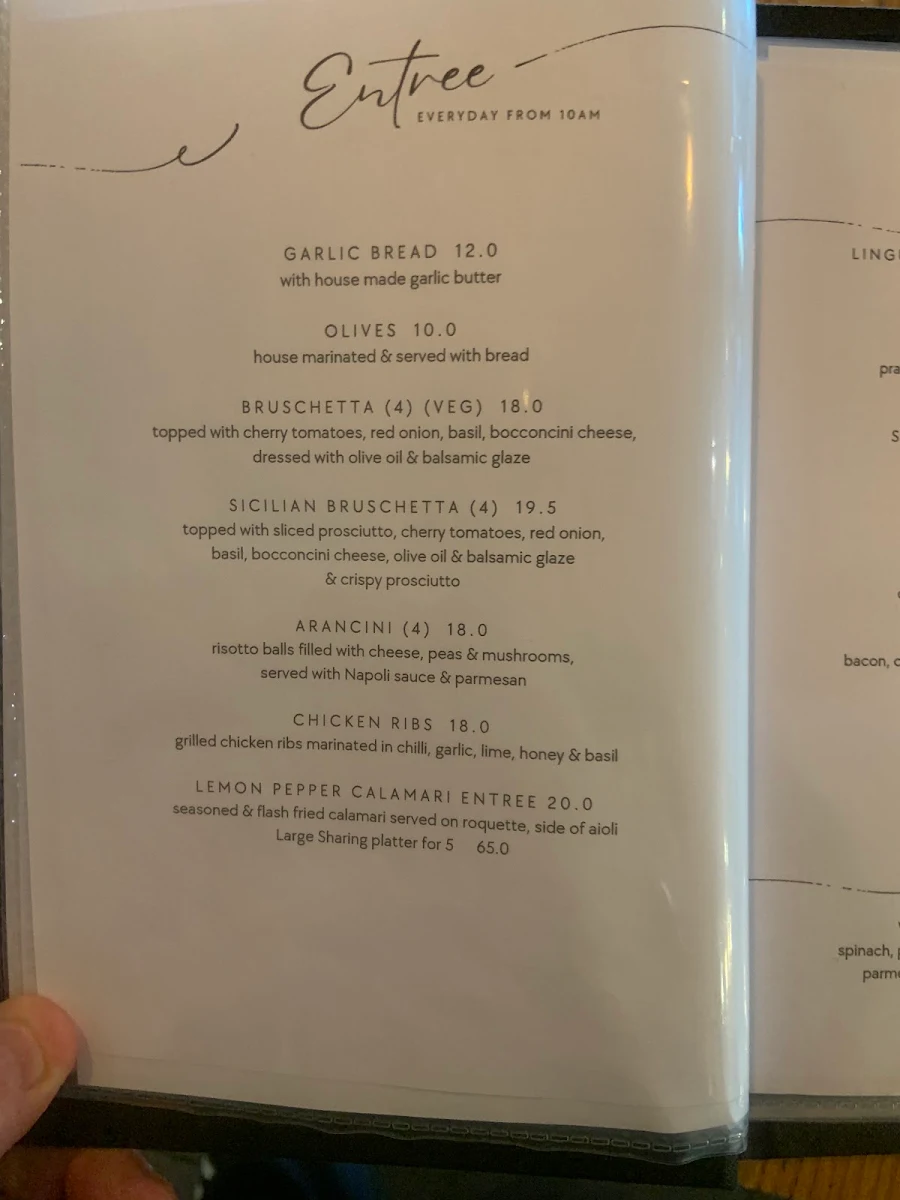 Menu, Beletti Restaurant Cafe Bar ~ Italian Restaurant Dandenong