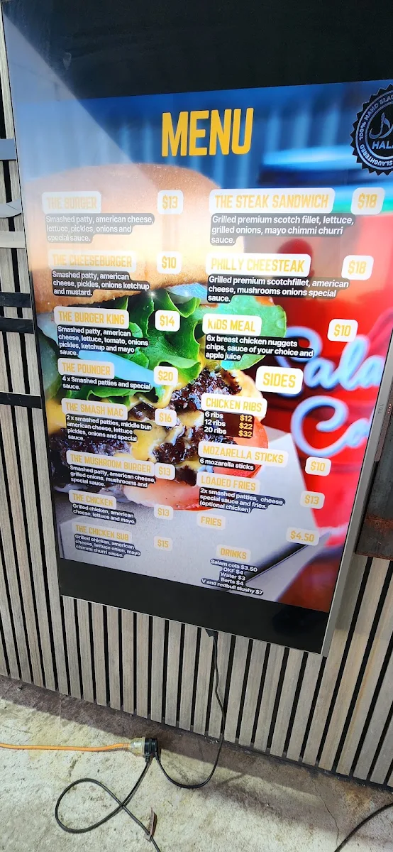 Menu, The Burger Shop