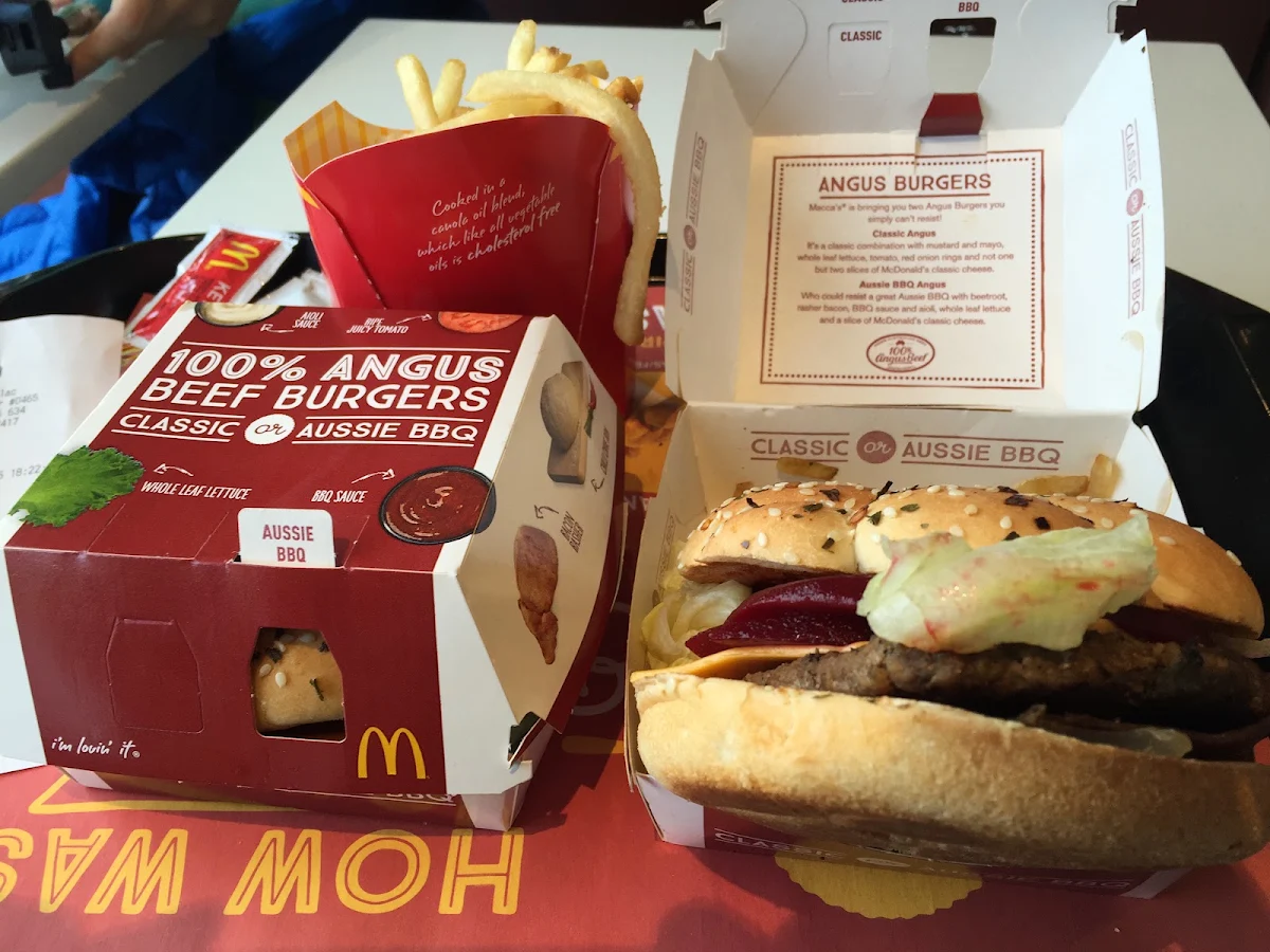 Menu, McDonald's Colac