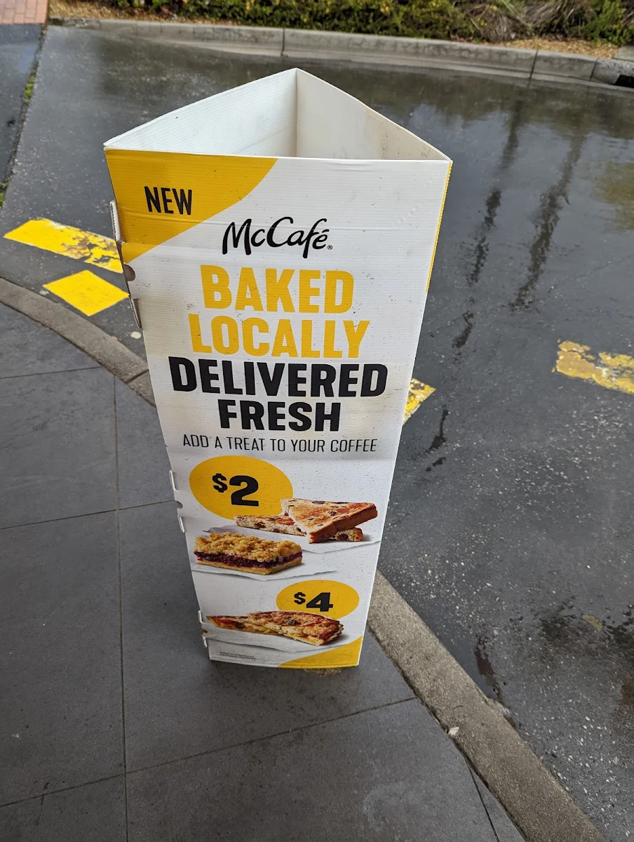 Menu, McDonald's Colac