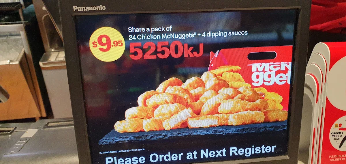 Menu, McDonald's Colac