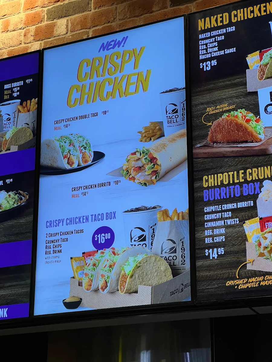 Menu, Taco Bell Blacktown Westpoint