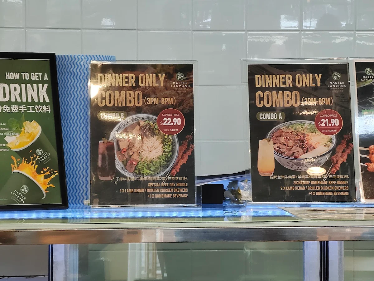 Menu, Master Lanzhou Noodle Express - Caulfield