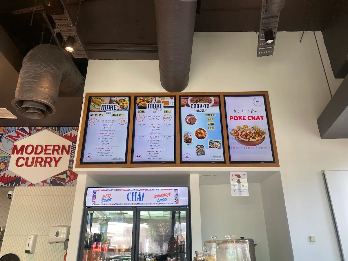 Menu, Modern Curry - Choose, Mix & Enjoy