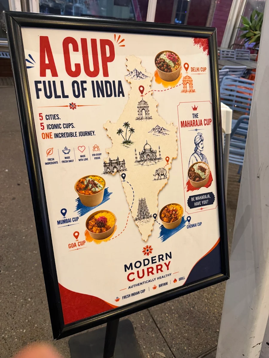Menu, Modern Curry - Choose, Mix & Enjoy