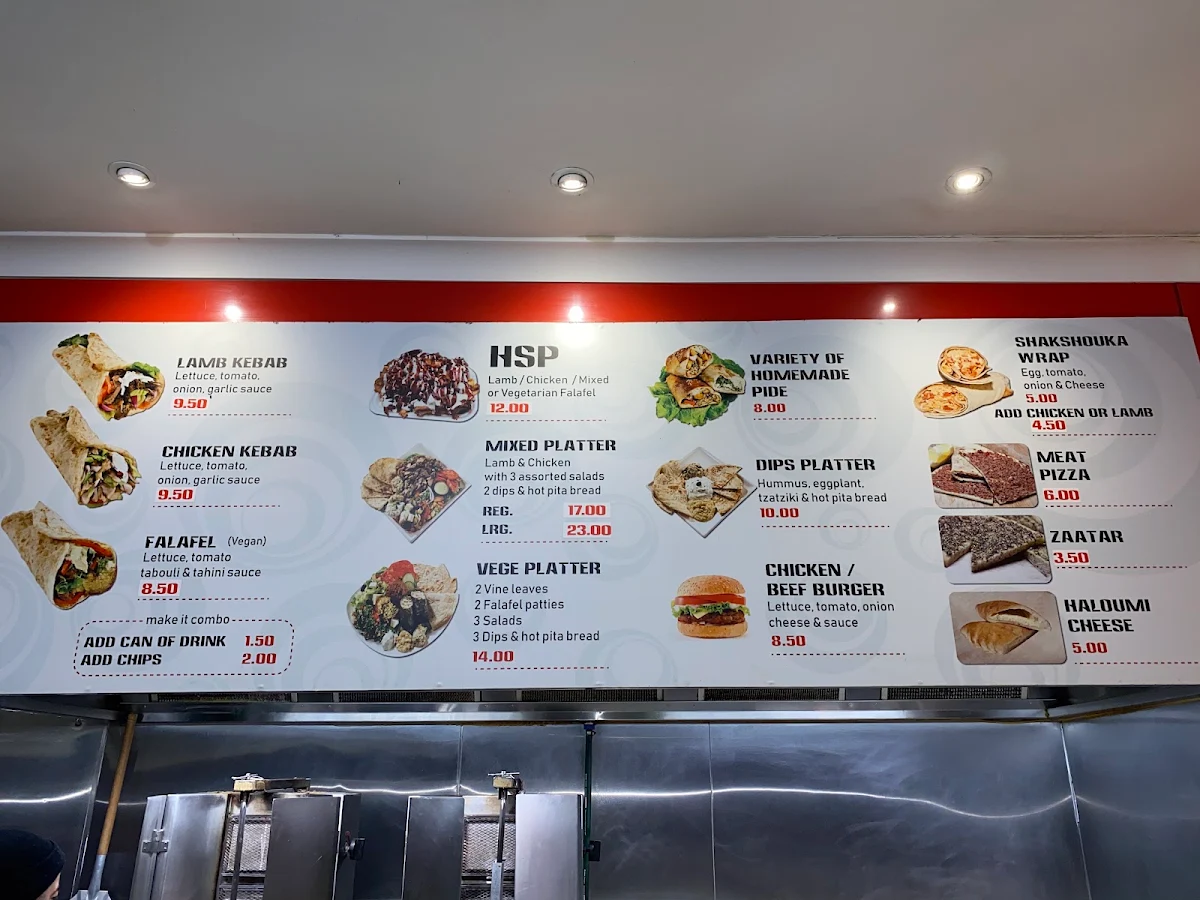 Menu, Kebabji