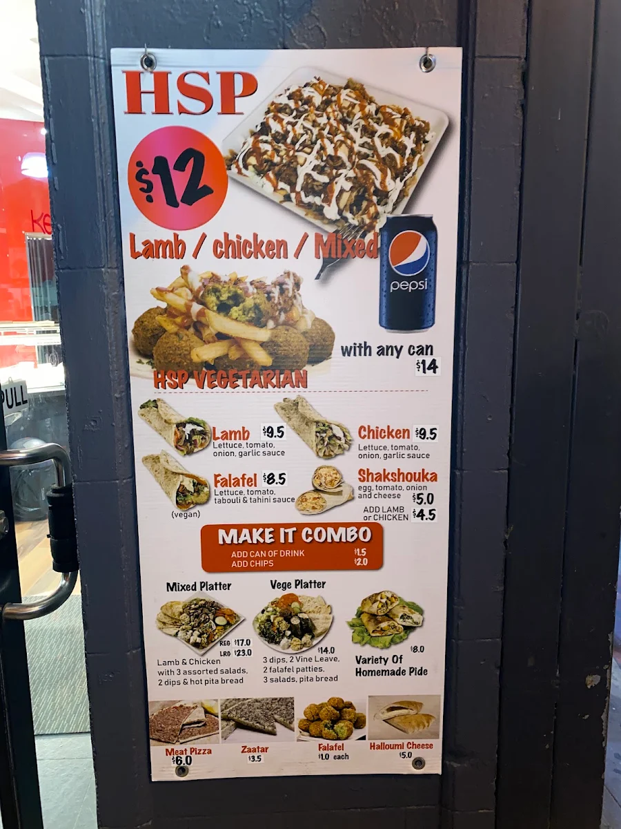 Menu, Kebabji