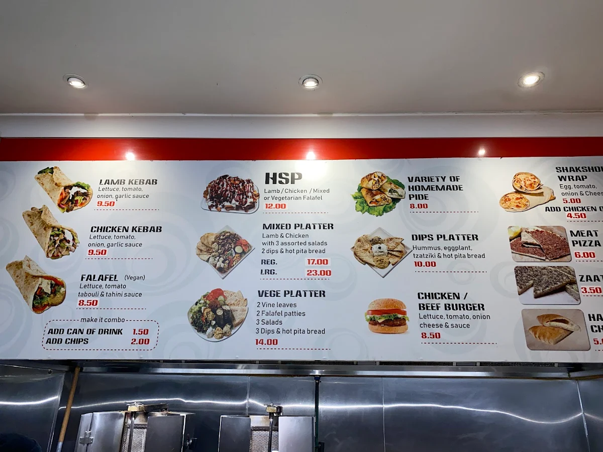 Menu, Kebabji