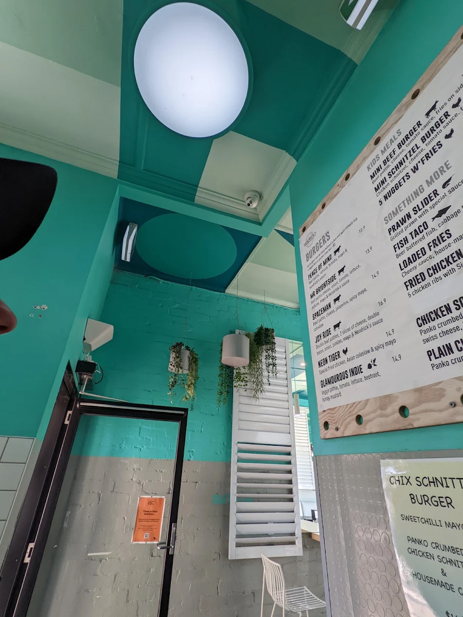 Menu, Hendricks Burgers & Salads