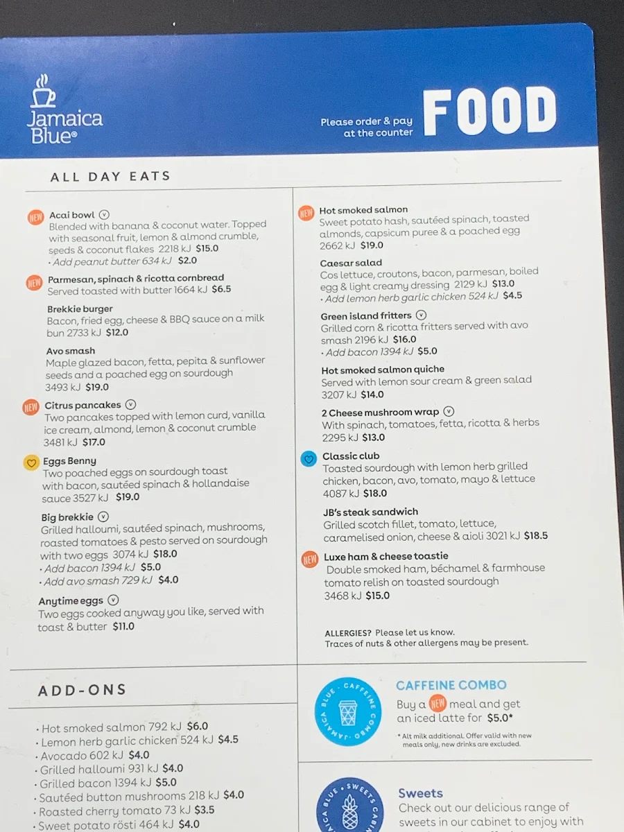 Menu, Jamaica Blue Logan Hyperdome