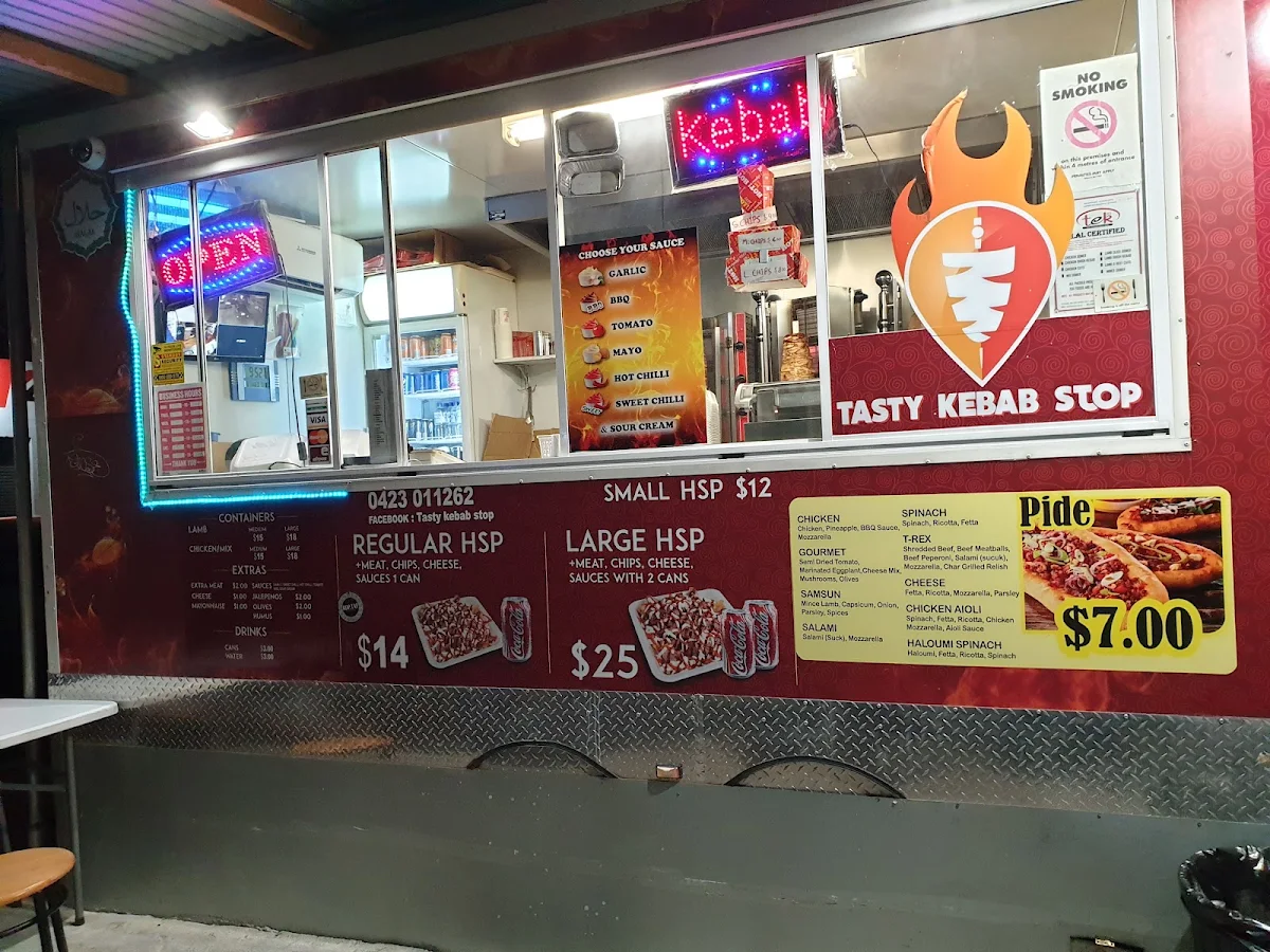 Menu, Hot & Tasty Kebab Stop