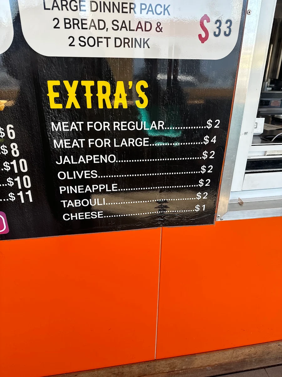 Menu, Hot & Tasty Kebab Stop