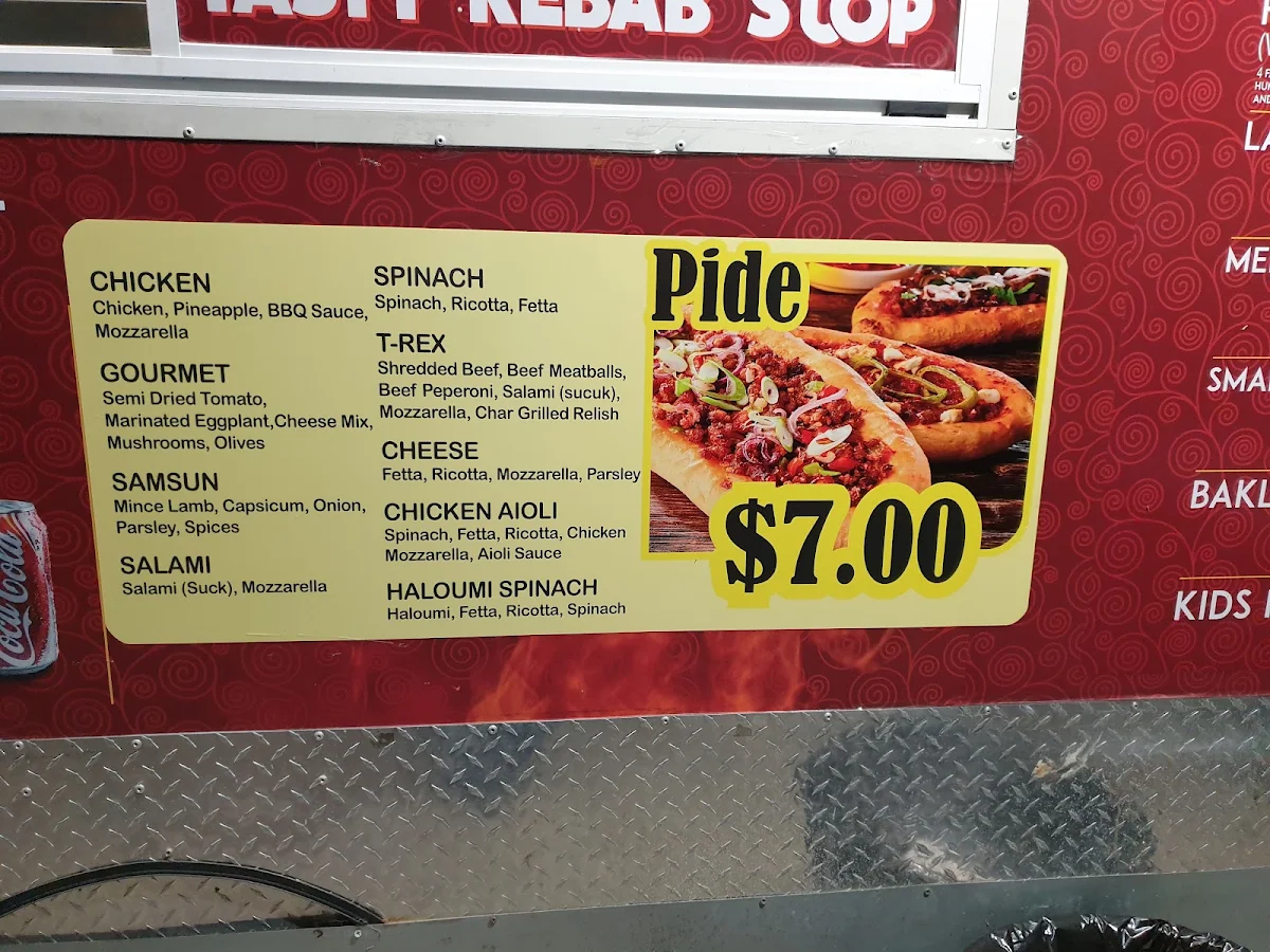 Menu, Hot & Tasty Kebab Stop