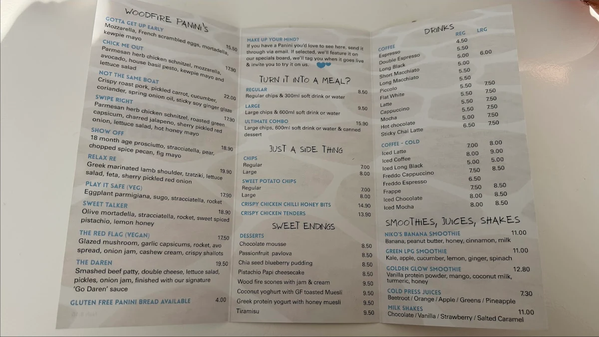 Menu, Gather Round Panini