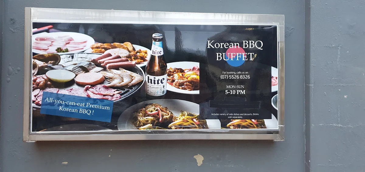 Menu, Korean BBQ Buffet Gold Coast