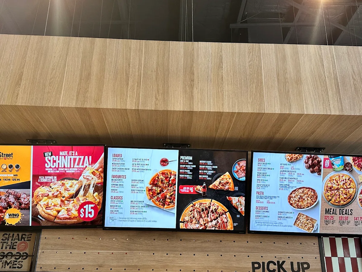 Menu, Pizza Hut Marsden Park