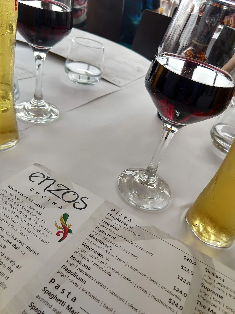 Menu, Enzo's Cucina Camden