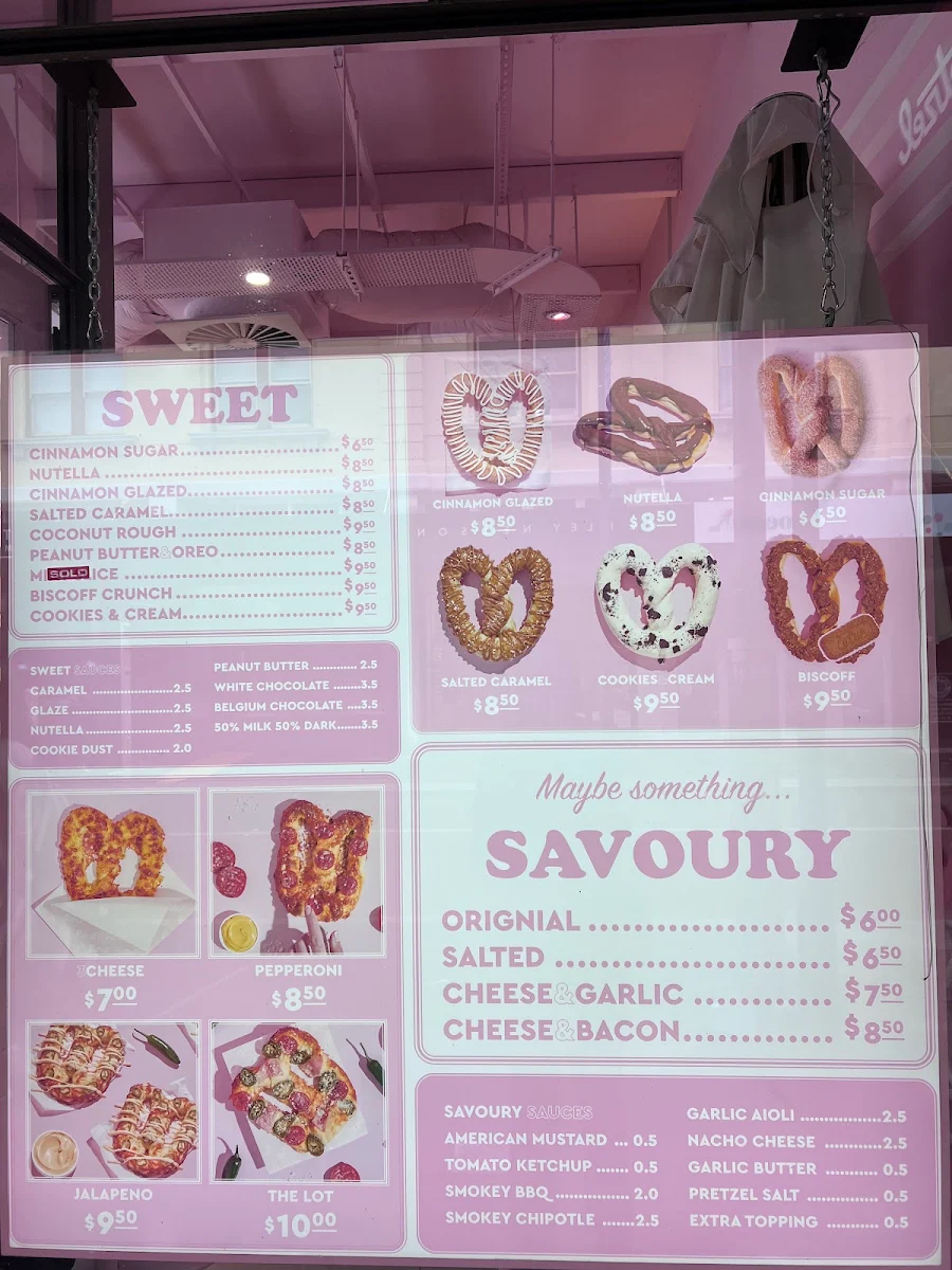Menu, Pretzel Fremantle