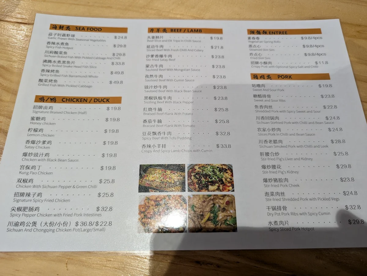 Menu, John's kitchen - Jk@SOL